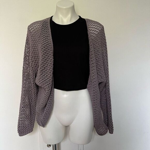 Don’t Ask Why Italy Knitted Shrug Sweater Lilac barbiecore - Picture 4 of 8